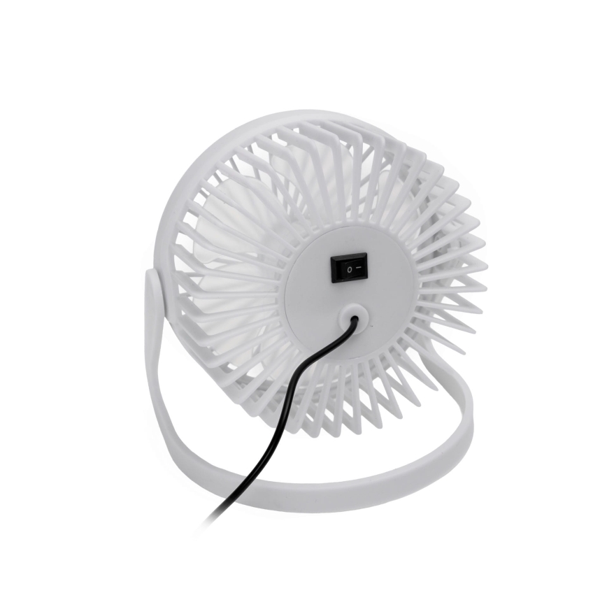 Ventilador de mesa USB diâmetro 15 cm branco
