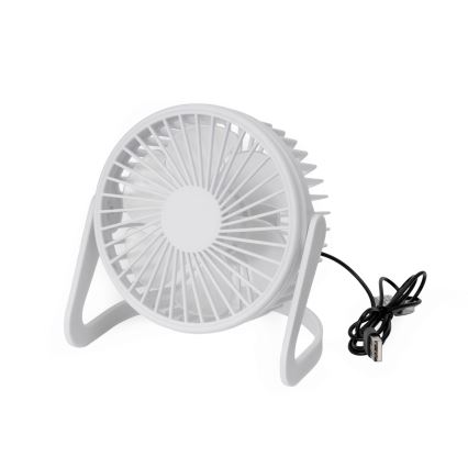 Ventilador de mesa USB diâmetro 15 cm branco