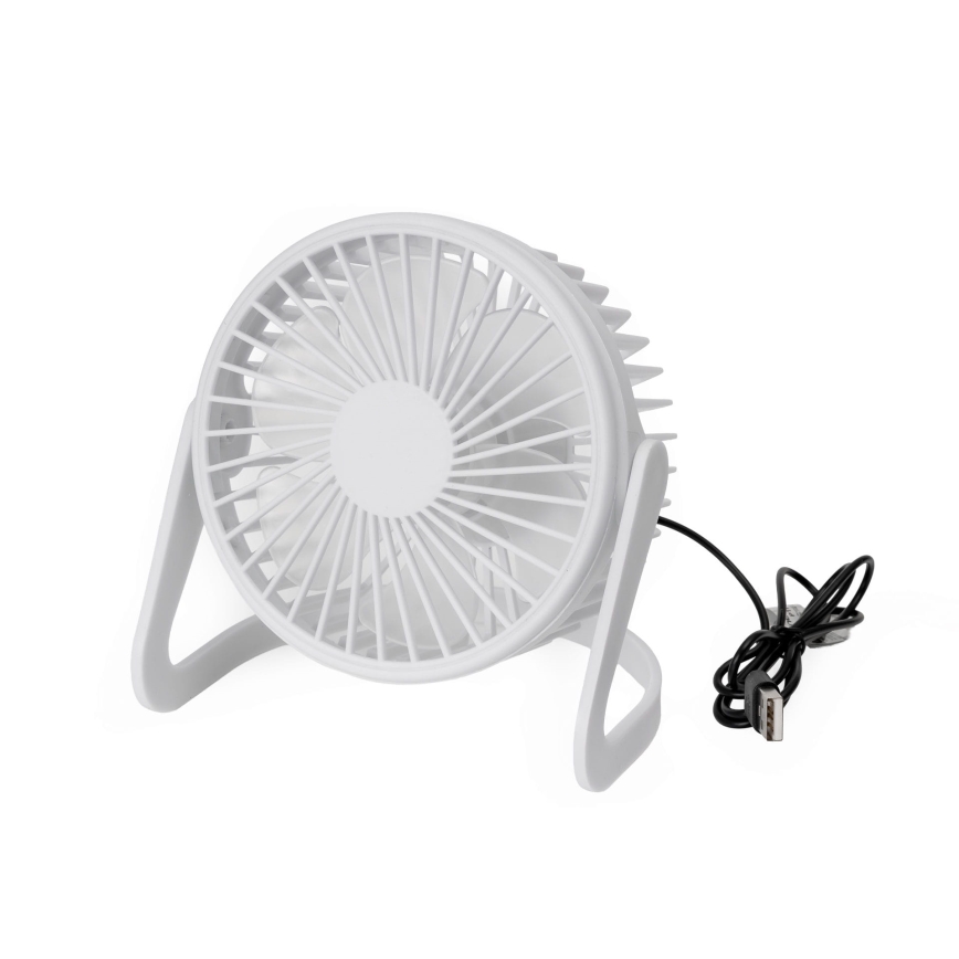 Ventilador de mesa USB diâmetro 15 cm branco