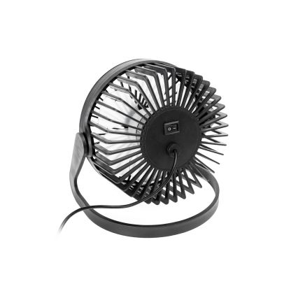 Ventilador de mesa USB diâmetro 15 cm preto