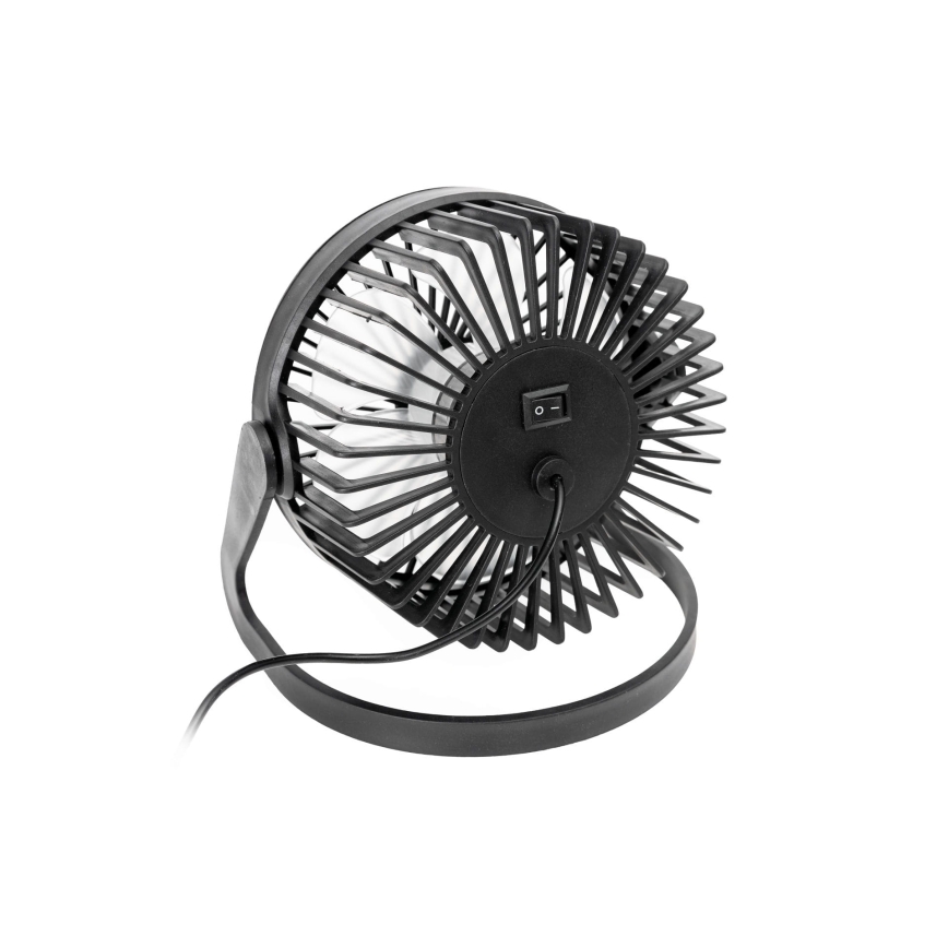 Ventilador de mesa USB diâmetro 15 cm preto