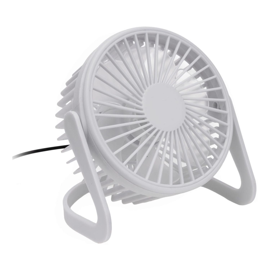 Ventilador de mesa USB diâmetro 15 cm branco
