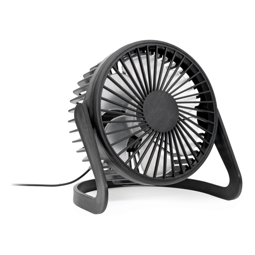 Ventilador de mesa USB diâmetro 15 cm preto