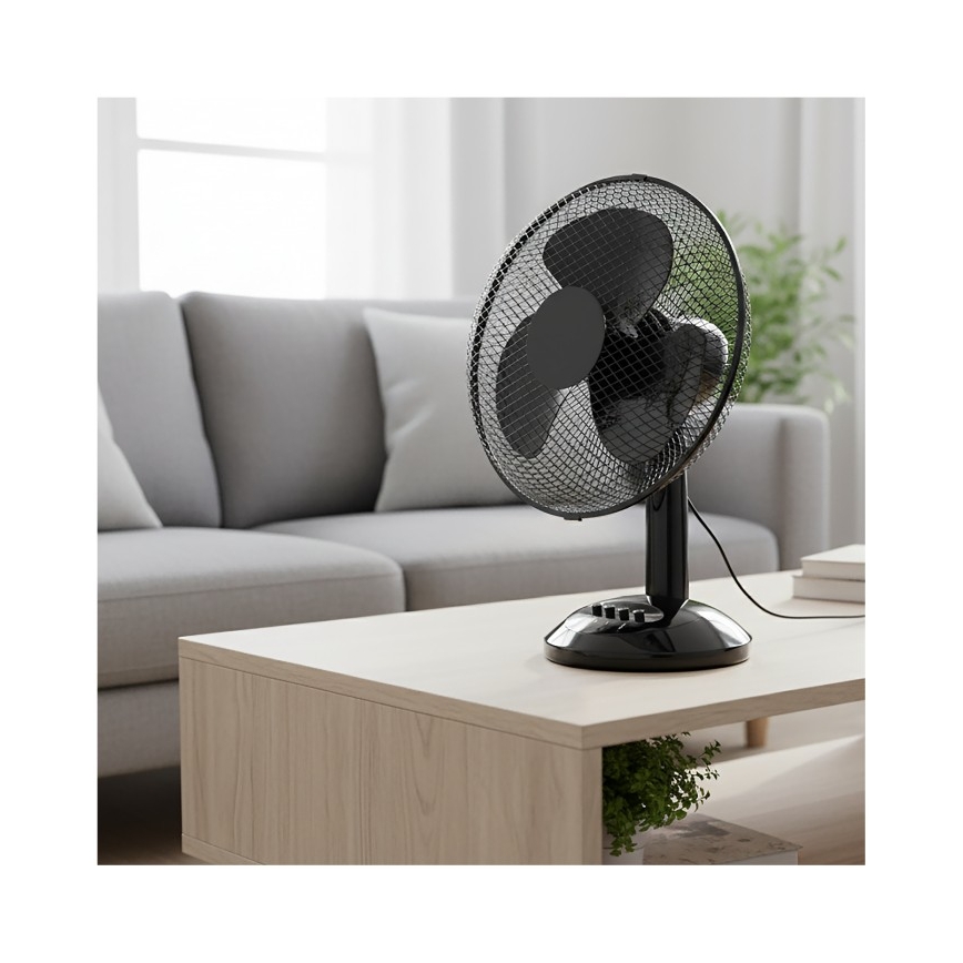 Ventilador de mesa VIENTO 40W/230V preto