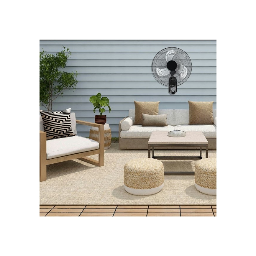 Ventilador de parede 90W/230V Ø 50 cm preto