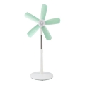 Ventilador de pé 15W/230V Ø 50 cm branco/verde
