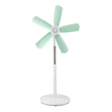 Ventilador de pé 15W/230V Ø 50 cm branco/verde