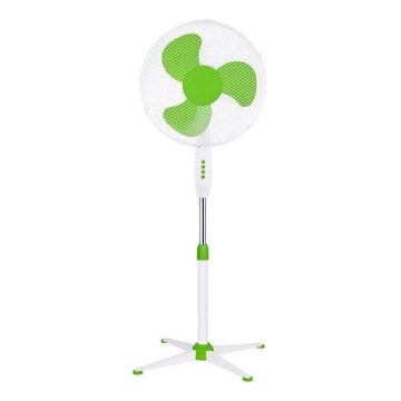 Ventilador de pé 60 W / 230 V, Ø 40 cm, branco/verde
