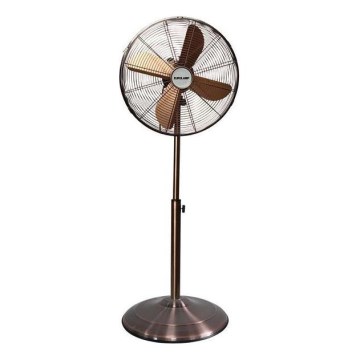 Ventilador de pé 60W/230V, Ø 40 cm, acabamento em cobre