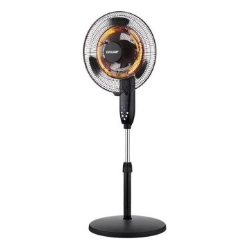 Ventilador de pé com aquecedor 35W/2000W/230V, diâmetro 40 cm, preto