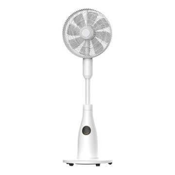 Ventilador de pé com efeito de névoa, 50 W/230 V, Ø 40 cm, branco, com controlo remoto