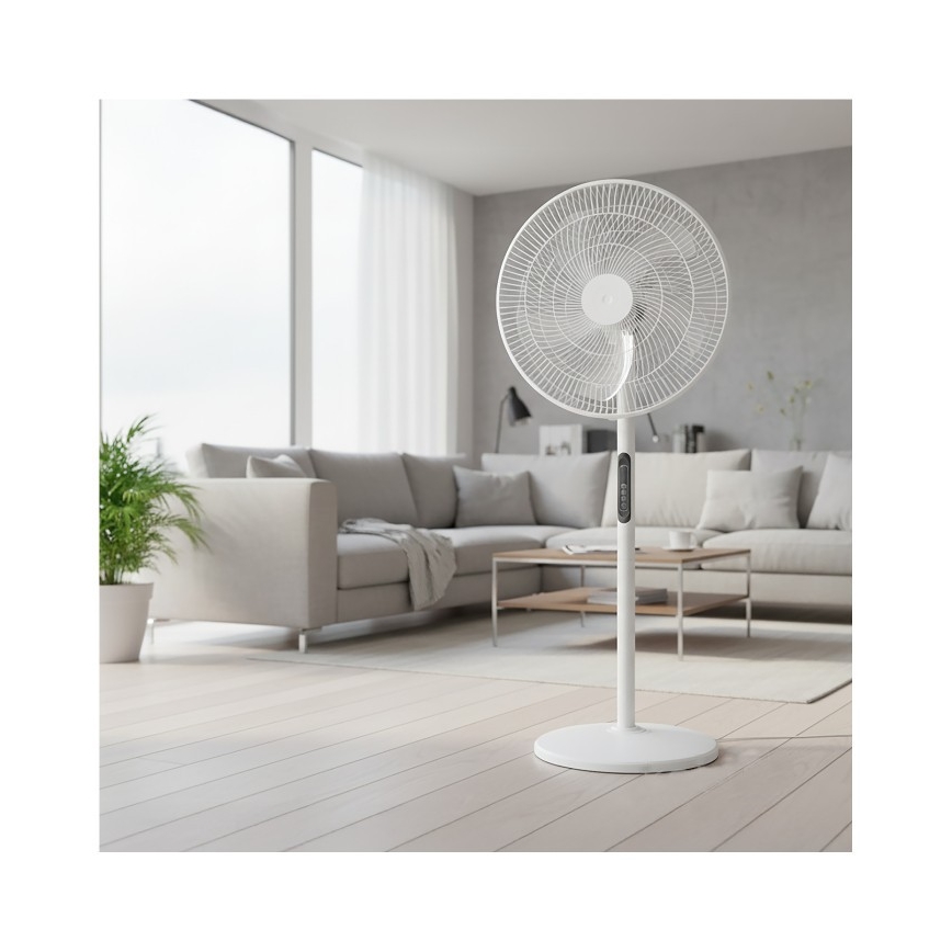 Ventilador de pé VIENTO-R 40W/230V branco + controlo remoto