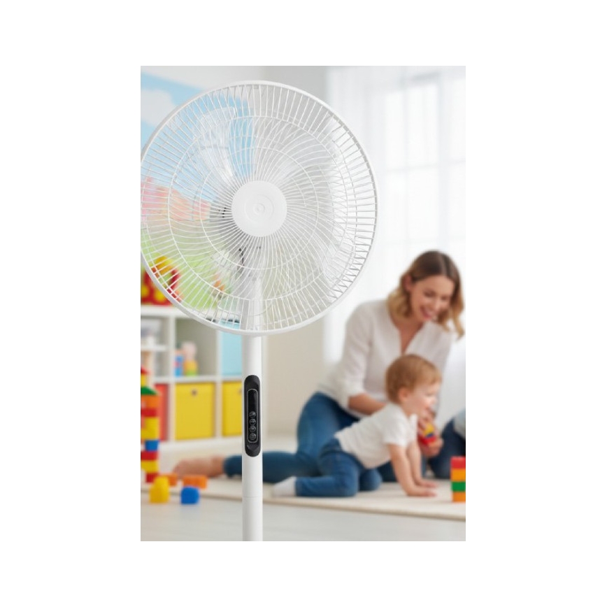 Ventilador de pé VIENTO-R 40W/230V branco + controlo remoto