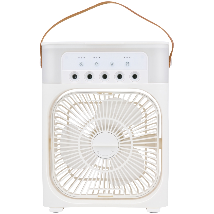 Ventilador de secretária LED RGB com efeito de névoa, 10W/5V