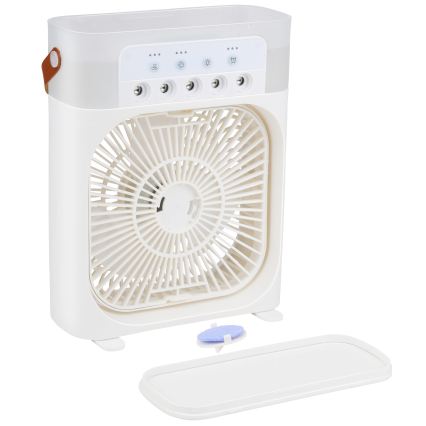 Ventilador de secretária LED RGB com efeito de névoa, 10W/5V