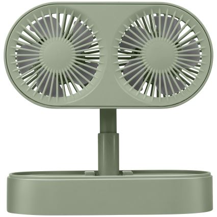 Ventilador de secretária recarregável 3,7 V 1200 mAh verde