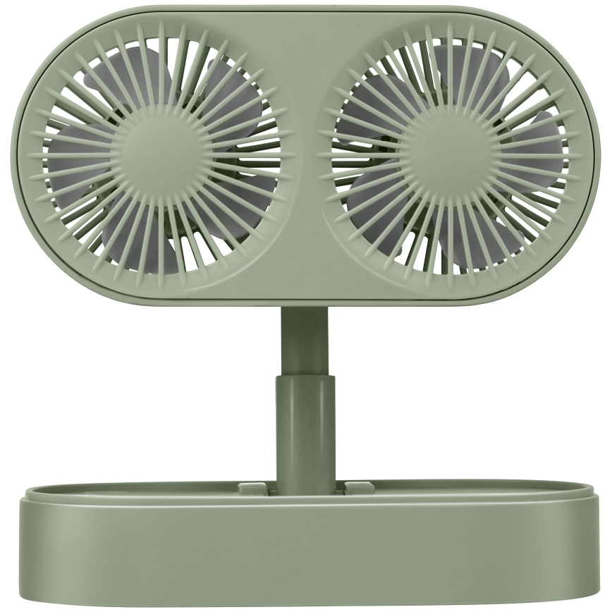 Ventilador de secretária recarregável 3,7 V 1200 mAh verde