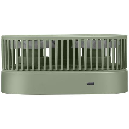 Ventilador de secretária recarregável 3,7 V 1200 mAh verde