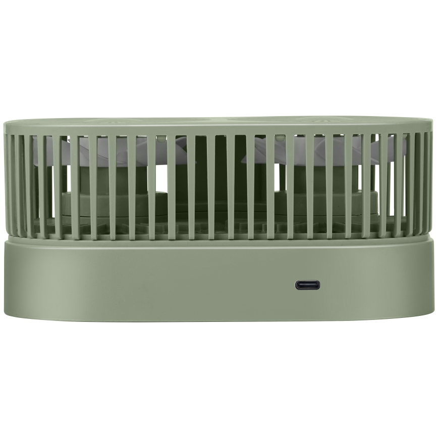 Ventilador de secretária recarregável 3,7 V 1200 mAh verde