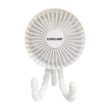 Ventilador de secretária recarregável 3W/5V 1800 mAh branco