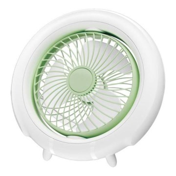 Ventilador de secretária recarregável 4W/5V 1200 mAh branco