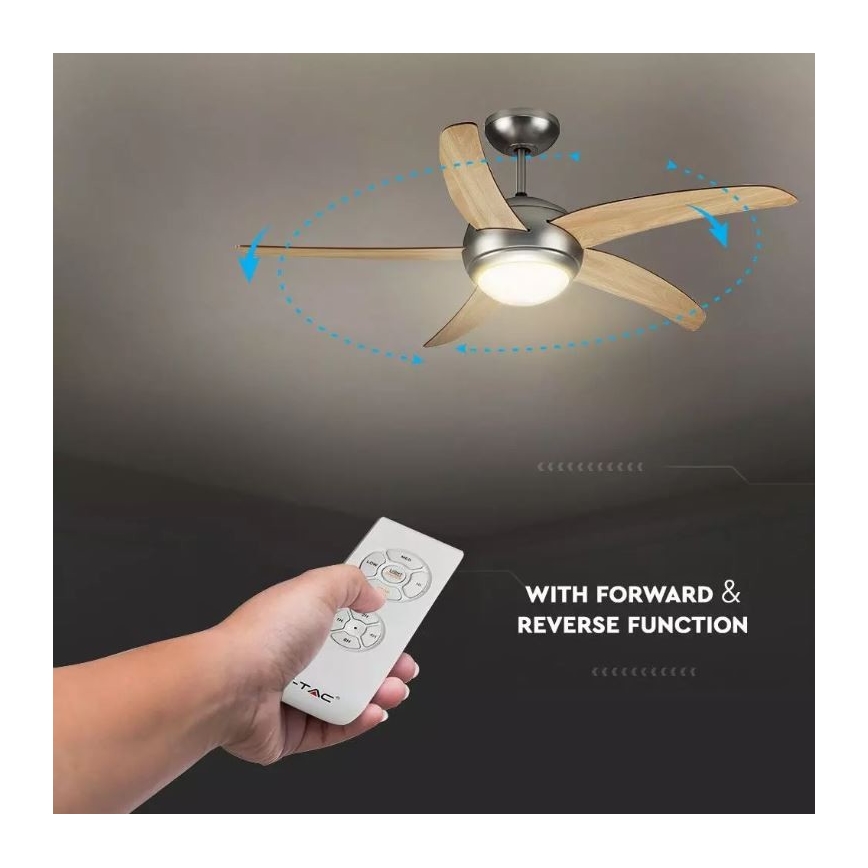 Ventilador de teto 2xE27/20W/230V diâmetro 132 cm + controlo remoto