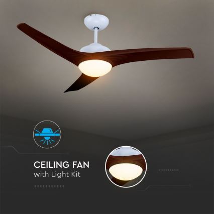 Ventilador de teto LED/15W/230V 3000/4000/6400K + controlo remoto