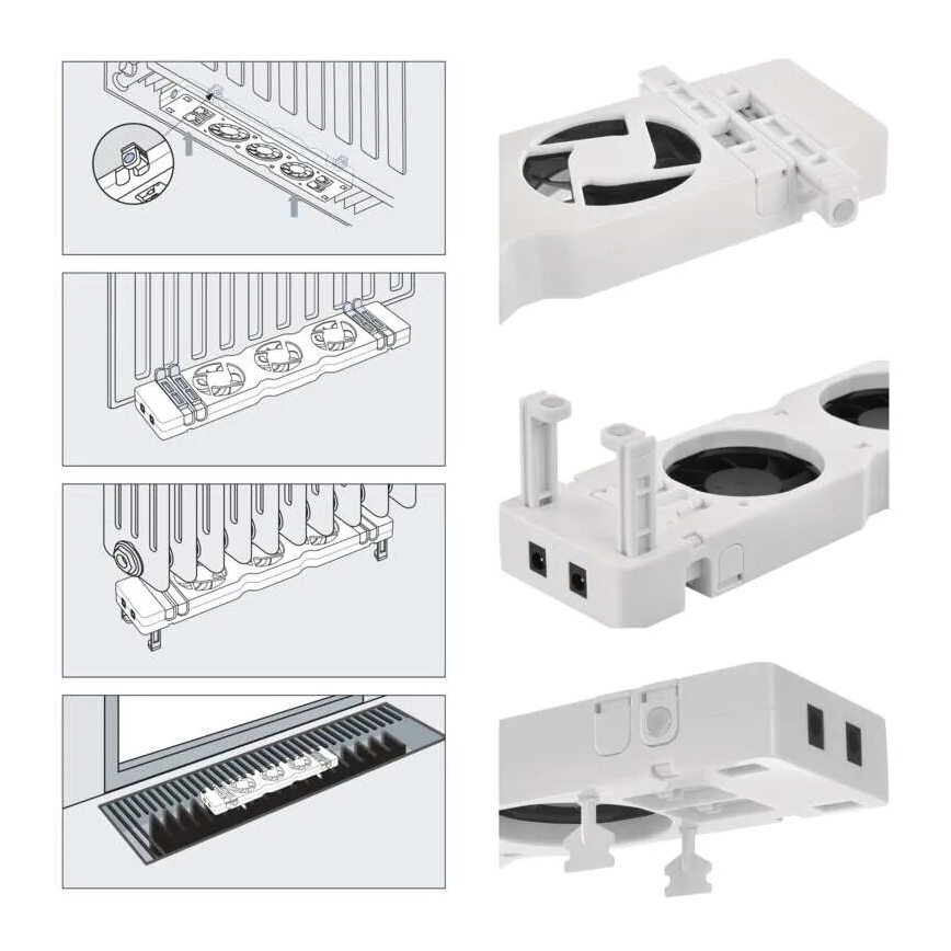 Ventilador para aquecedor 5/230V branco