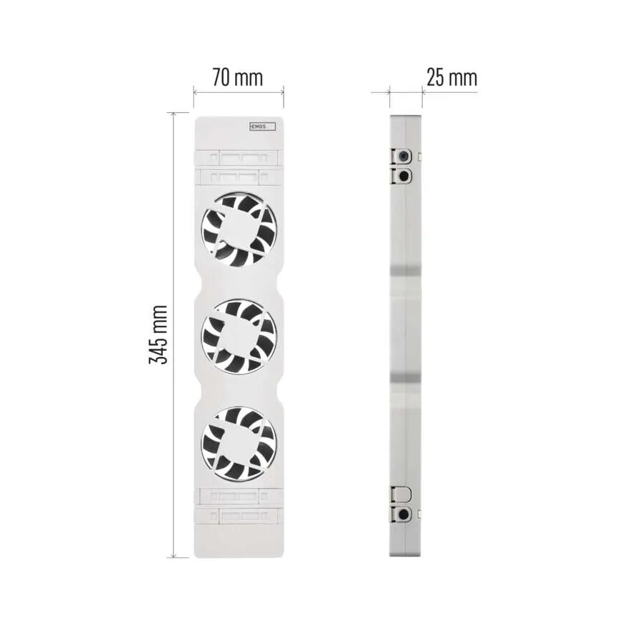 Ventilador para aquecedor 5/230V branco