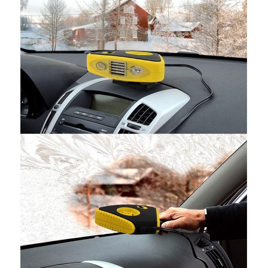 Ventoinha com aquecimento e iluminação LED 3em1 158W/12Vc