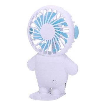 Ventoinha de bolso recarregável 4,5W/5V 500 mAh branca/azul