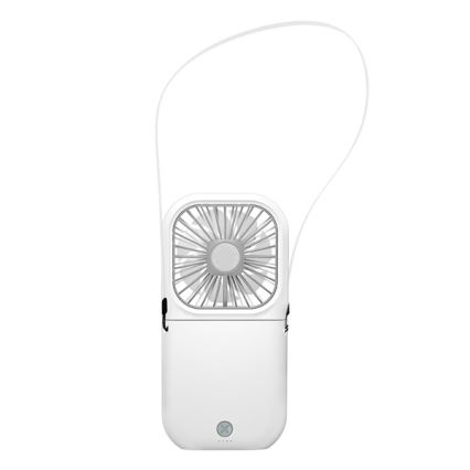 Ventoinha de bolso recarregável 5W/5V 2500 mAh branca