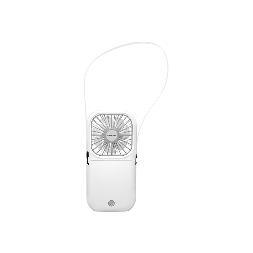Ventoinha de bolso recarregável 5W/5V 2500 mAh branca