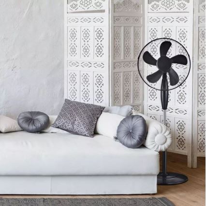 Ventoinha de chão d. 43 cm 55W/230V preta