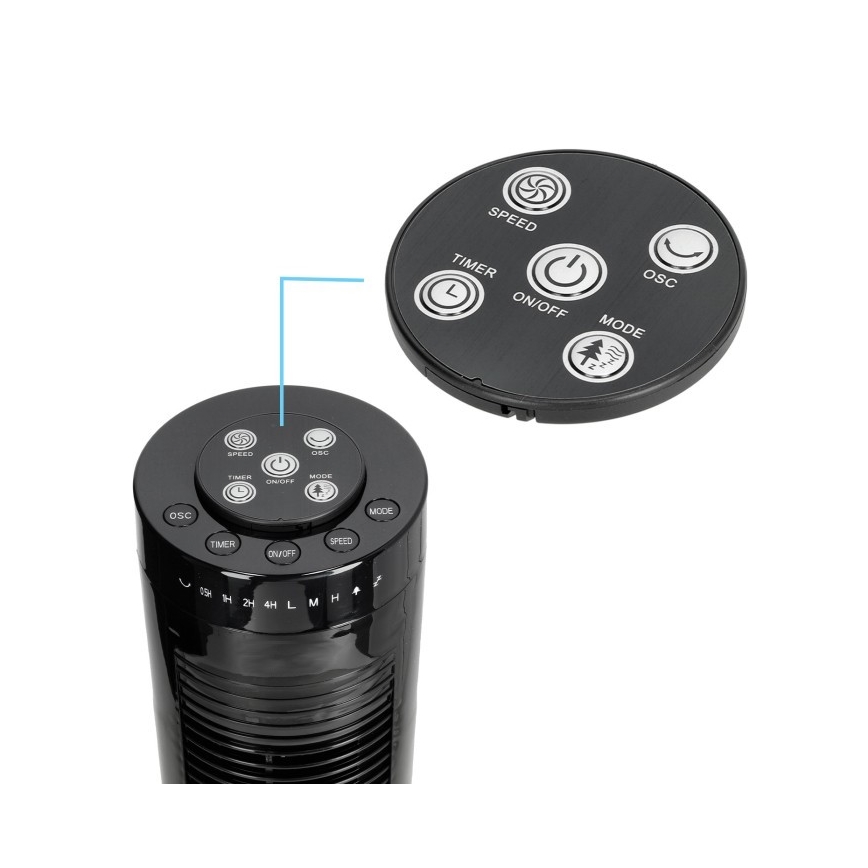 Ventoinha de chão HOORN 45W/230V 81 cm preto