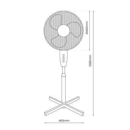 Ventoinha de pé STANDING 128 cm 45W