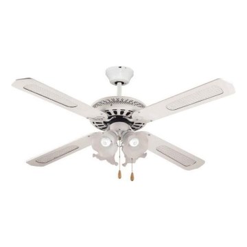 Ventoinha de teto 4xE27/70W/230V diâmetro 132 cm branco