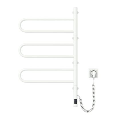 Vertaduro - Toalheiro elétrico giratório com termóstato ELA 120W/230V 80x49 cm IP44 branco