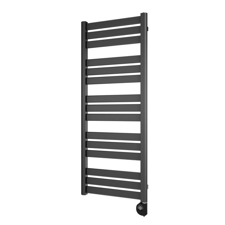 Vertaduro - Radiador de casa de banho LUCY com termóstato, 600 W, 125 x 50 cm, acabamento antracite