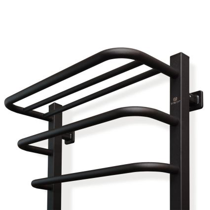 Vertaduro - Aquecedor elétrico de toalhas com termostato DOR 155W/230V 80x48 cm IP44 preto, lado esquerdo