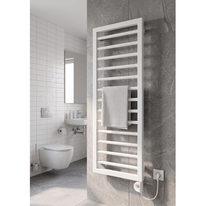Vertaduro - Radiador para casa de banho com termóstato ADEL 600W 128x50 cm branco