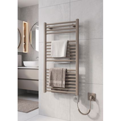 Vertaduro - Radiador para casa de banho com termostato DENISE 400W 94x50 cm taupe