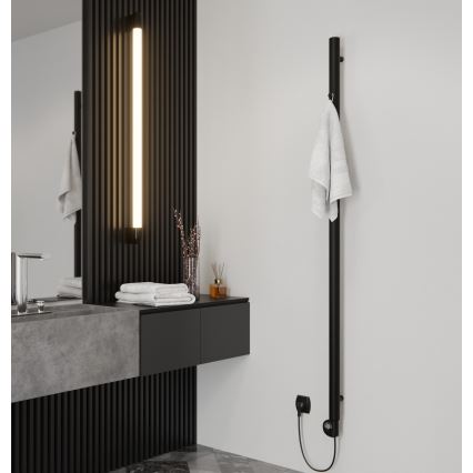 Vertaduro - Radiador para casa de banho com termóstato ERDA 400W 180x5 cm preto