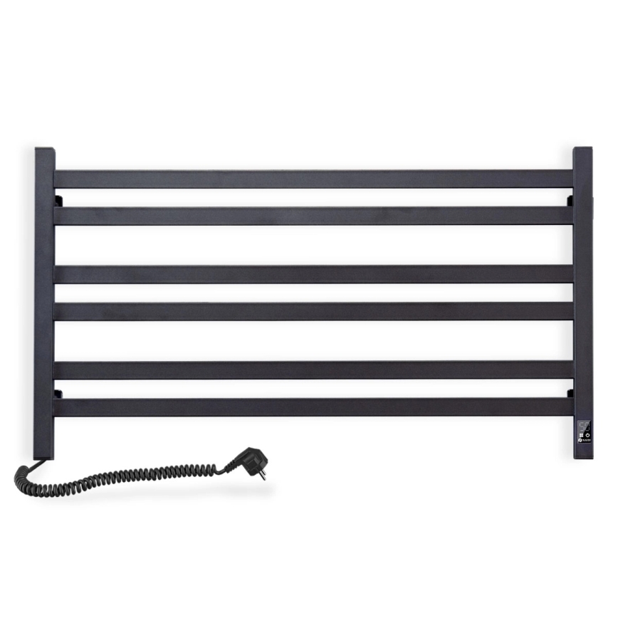 Vertaduro - Toalheiro eléctrico com termostato AVA 181W/230V 50x90 cm IP44 preto esquerdo