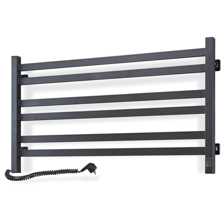 Vertaduro - Toalheiro eléctrico com termostato AVA 181W/230V 50x90 cm IP44 preto esquerdo