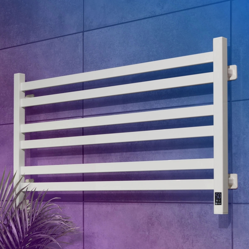 Vertaduro - Toalheiro elétrico com termóstato AVA 181W/230V 50x90 cm IP44 branco esquerdo