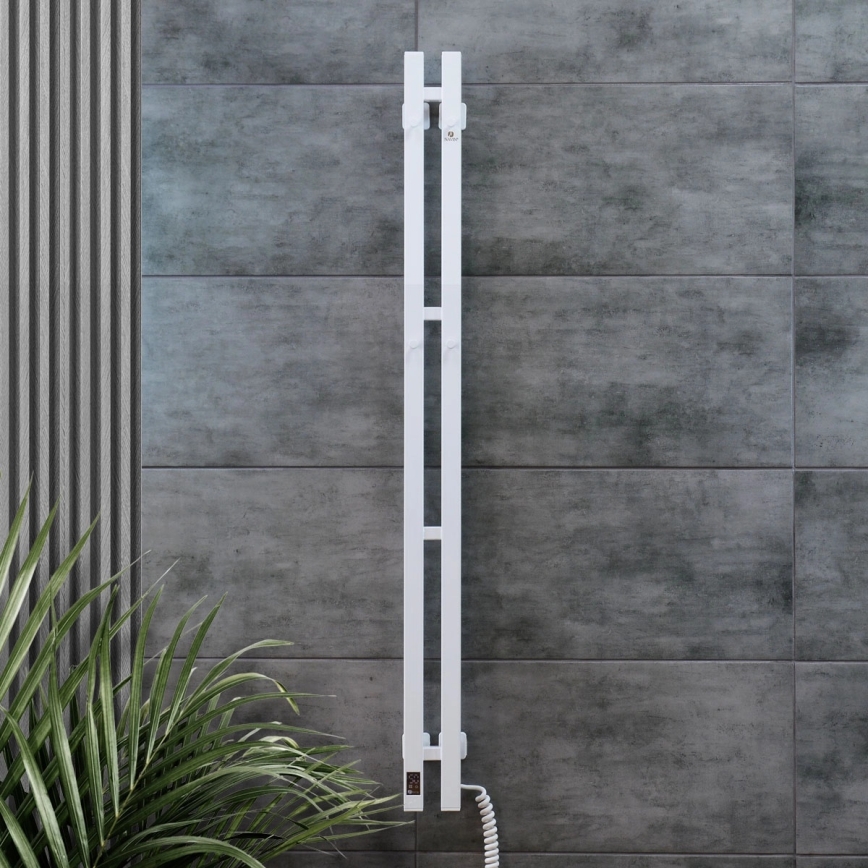 Vertaduro - Toalheiro elétrico com termóstato VEO 106W/230V 150x9 cm IP44 branco, lado direito