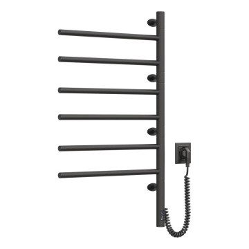 Vertaduro - Toalheiro elétrico giratório com termostato ARA 105W/230V 82x49 cm IP44 preto