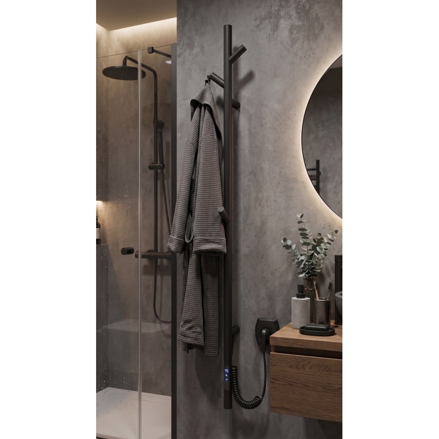 Vertaduro - Toalheiro elétrico MEDA 37W 118x16 cm preto