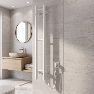 Vertaduro - Toalheiro elétrico VEO 46W/230V 100x16 cm IP44 branco direito